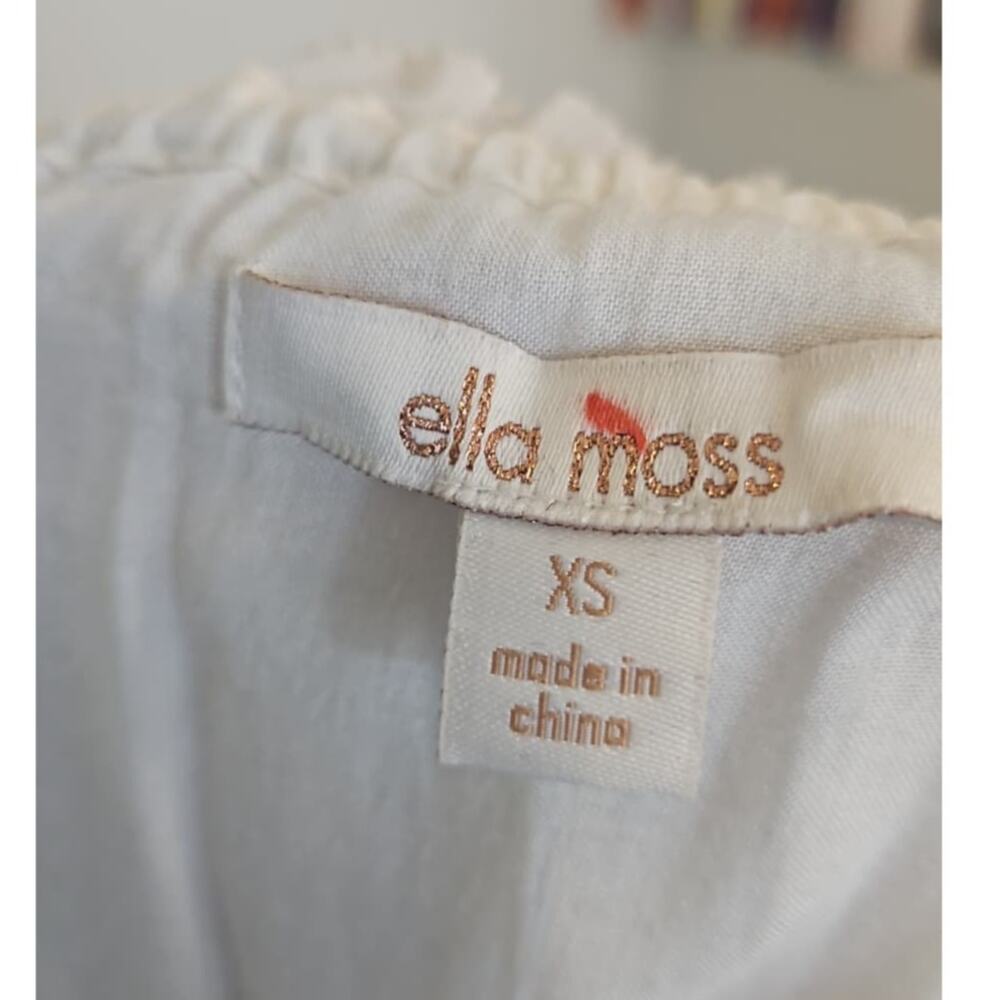Ella Moss Brigitte Ruffle Dress – White – Size XS - Picture 5 of 5